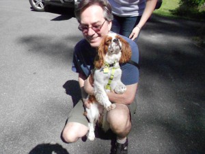 Cavalier Rusty enjoyed mingling with my group of Cavs!