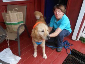 Very special repeat guests-Rufus and "mum"